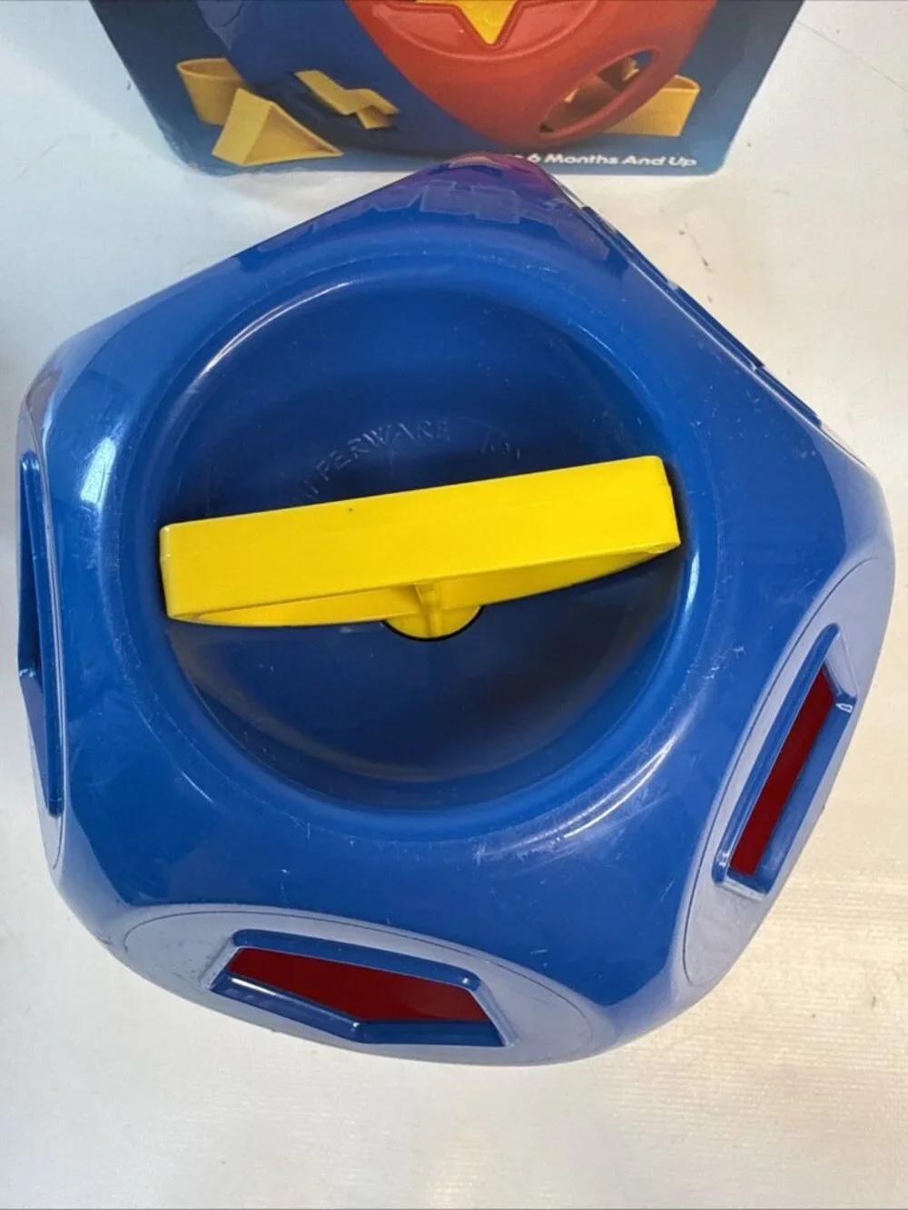 Tupperware SHAPE-O BALL Vintage Shape Sorter Baby Toy Complete 12 x Shapes & Box